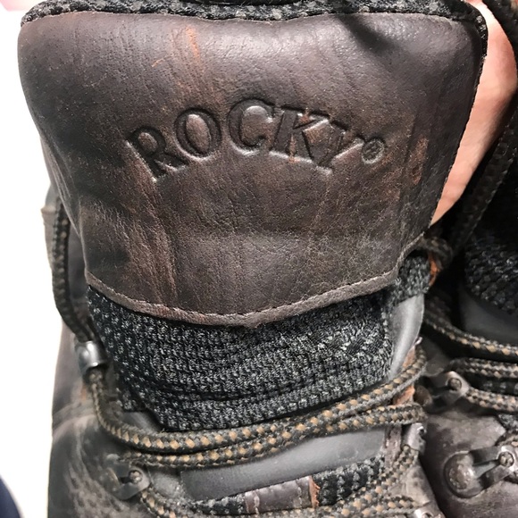 Rocky Men’s Brown Leather Steel Toe Work Boots with Speed Lacing Size 14W main image 4